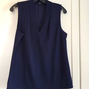 Navy Ann taylor v neck blouse